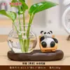 Decoração de Casa Estilo Chinês Panda Rabanete Verde Vaso Hidropônico Arranjo de Flores Vidraria Decoração de Mesa Vaso de Planta Presente