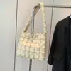2026 Bolso Nube Nuevo Moda Coreana de Nicho Tejido Burbuja Acolchado Tridimensional Bolso de Mujer Versátil Bolso de Hombro para Viajar