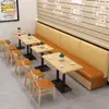 Mesas y Sillas para Tienda de Alimentos y Bebidas Tienda de Té de Leche Tienda de Comida Diaria Restaurante Temático Asiento de Tarjeta Comedor Tienda de Fideos Tienda de Polvos Bar de Snacks Combinación de Sofás