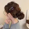 Presilha de cabelo retrô única, doce e legal, para mulheres, presilha simples de alto valor estilo francês para franja, acessório de cabelo de presilha para franja personalizado e estiloso