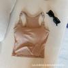 Chaleco de Cadena Metálica con Almohadilla en el Pecho Verano Ropa Exterior Top sin Mangas Espalda Hermosa Spice Girls Algodón Puro Ropa Interior