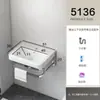 Lavabo de Pared para Uso Doméstico, Juego de Lavabo para Baño en Balcón, Soporte Triangular Simple de Cerámica para Apartamentos Pequeños