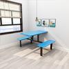 Mesa y Sillas de Comedor de Cafetería Yicai Furniture Escuela Fábrica Empleado Estudiante Cafetería Rectangular Combinación de Mesa y Sillas de Comedor de una Pieza