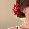 2026 Nuevo Pinza de Pico de Pato Floral de Alta Gama para la Costa con Pasador de Flor de Peonía Simulada, Accesorio para el Cabello de Estilo Vacacional para el Lado