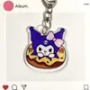 Llavero de Rosquilla Sanrio Lindo Colgante para Llavero Acrílico de Doble Cara Colgante para Mochila Escolar de Estudiante Mejor Amigo