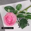 Rosa Humectante Flor Artificial Ramo Artificial Rama Única Sensación Rosa de Cabeza Redonda Boda Hogar Escritorio Floral Rosa