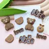 Oso Marrón Amor Acrílico DIY Accesorios Funda para Teléfono Móvil Hebilla de Zapato Flor de Zapato Parche Pasador Material para Accesorios del Cabello