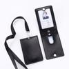 Fabricantes de fuentes, estuche de cuero genuino para permiso de trabajo, estuche de cuero con imán para certificado, estuche protector para tarjeta de trabajo, insignia, licencia de tarjeta de trabajo