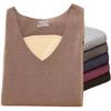 Chaleco grueso de otoño e invierno para hombre, chaleco cálido con calefacción sin costuras, color sólido básico, parche de doble cara, calefacción, forro polar