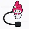 Tapa para pajita Sanrio, funda de silicona de grado alimenticio para pajita, tapa antipolvo para pajita de 10 mm, tapón para pajita de 8 mm