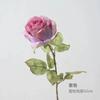 Cross-border Retro Simulation Rubber-edged Rose Scorched Single Roasted-edged Fake Flower Wedding Holding Flower Simulation Coked-edged Rose