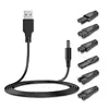 Adaptador de puerto hembra USB5521 a doble puerto set de convertidor de carga 6 en 1 para cortapelos afeitadora