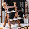 Sushi Sashimi Japonés Pescado Crudo Exhibidor Portacuchillos Soporte para Cuchillos Cocina Comercial Madera Maciza 456 Estante de Almacenamiento Multicapa