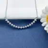 Collar con Cara Sonriente de Plata de Ley S925 Transfronterizo, Diseño Simple y Personalizado, Estilo de Moda, Gama Alta, Lujo Ligero, Regalo Femenino