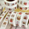 Adesivos de Vedação de Capivara Desenho Animado Fofo Adesivos de Decoração para Caderno Capivara Adesivos em Rolo DIY para Crianças Adesivos Autoadesivos