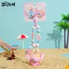Baimao Serie de Puntadas Genuinas Llavero Lindo con Cuentas, Adorable y Exquisito Colgante de Muñeca Ángel Pareja para Mochila