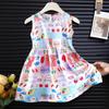 Vestido sem mangas para menina Saia Top Vestido para menina Vic Flower Top sem mangas
