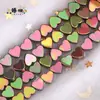 Perforaciones Horizontales Galvanizadas Transfronterizas, Varios Accesorios de Materiales DIY de Piedra Biliar de Colores Vivos en Forma de Corazón, Accesorios para el Cabello, Pulseras, Productos Semi-Terminados al por Mayor