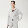 Novo Conjunto Casual Feminino de Cashmere 100% Puro Outono 2026: Jaqueta + Calça, Textura Waffle
