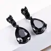 Brincos Europeus e Americanos Femininos Exagerados em Forma de Gota Longos Retrô Zircônia Celebridade da Internet Joias Coreanas Brincos Brincos Brincos