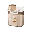 Contenedor sellado multifuncional para almacenamiento de lavandería, transparente con taza medidora, gran capacidad, a prueba de humedad y a prueba de insectos, caja dispensadora de detergente en polvo y jabón en polvo