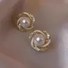 Pendientes de Diseño Personalizado, Lujo Accesible y Pendientes de Gama Alta, Exquisitos y de Moda, Pendientes de Zirconia Color Oro Champagne con Forma de Durian