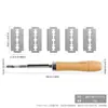 Cuchillo para dar forma y cortar pan, acero inoxidable 304, cuchillo de estilo europeo para dar forma y greñar pasteles y panes, herramienta para hornear