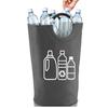 Mango de Aluminio Almacenamiento de Botellas de Reciclaje Cesta para Ropa Sucia Cesta de Almacenamiento Extraíble Cesta de Reciclaje Caja de Reciclaje Plegable para el Hogar