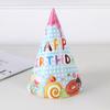 Chapéu de Aniversário Criativo Transfronteiriço Infantil Adulto Decoração de Festa de Aniversário Chapéu de Papel de Aniversário Descartável