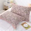 Toalla de almohada de algodón de gasa gruesa de ocho capas 52 cm * 78 cm suave toalla de almohada para pareja de caramelo toalla de almohada de dibujos animados cama