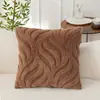Almohada de piel de conejo sintética más vendida transfronteriza, cojín lujoso y suave, almohada decorativa para sofá y cama de sala de estar, directo de fábrica
