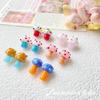 Bonito ins Vidro Esmalte Pequeno Cogumelo Contas de Furo Reto DIY Brincos Artesanais Jóias Pulseira Colar Corrente de Telefone Móvel