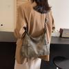 Bolso Maillard Vintage de Gran Capacidad para Mujer 2024 Nuevo Bolso Tote de Moda Bolso de Mano Texturizado de Nicho