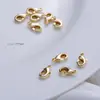 Cierre de Langosta con Anilla, Chapado en Oro de 14K, Cierre de Resorte de 18K, Cierre de Eslabón, Materiales para Pulsera y Collar de Perlas Hechos a Mano para DIY