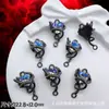 Accesorios de Estilo Oscuro Estilo Europeo y Americano Mariposa Negra Pistola Cruz de Rosa Colgante Pulsera de Cuentas DIY Collar