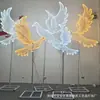 Novos Adornos de Layout de Local de Iluminação para Casamento Palco Pomba da Paz Luminosa Iluminação de Caminho de Liderança Decoração da Área de Boas-vindas do Casamento