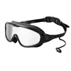 Gafas de natación para adultos con marco grande electrochapado transfronterizo personalizadas para hombres y mujeres, impermeables antivaho de alta definición con tapones para los oídos integrados