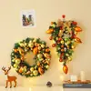 Adornos navideños, corona navideña, adornos colgantes para puerta, colgante de ratán, diseño de escena de hotel y centro comercial, árbol de Navidad