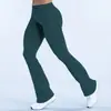 Calça pantalona esportiva para fitness DF de pêssego da ZORA, legging de yoga sem costura em nylon totalmente fosco