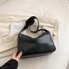 Bolsa Tote Feminina de Ombro Único Transversal Textura Simples Tendência para o Trabalho Nova 2025 Elegante da Moda Alça Larga
