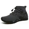 Nova Moda Outono Sapatos Masculinos Tamanho Grande Casais Caminhada ao Ar Livre Sapatos de Tecido Fly Sapatos de Caminhada Sapatos de Tecido Fly com Malha