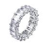 Mu Jing joyería nuevo estilo europeo y americano moda 3*5mm flor de coche corte fila taladro anillo anillo de circonita joyería