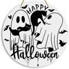 Decoración del hogar transfronteriza, Halloween, gato negro, calabaza, fantasma, serie, colgante de madera, logotipo redondo, placa de madera creativa