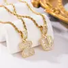 Collar Colgante de 26 Letras Completo de Diamante de Lujo Ligero Nueva Moda Transfronterizo Europeo y Americano 2026 para Mujeres Joyería Hip-Hop de Moda Venta al por Mayor