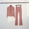 [En Stock] Conjunto de Sudadera con Capucha y Pantalones Acampanados Ld Chaqueta con Capucha Deportiva de Cuello Alto Otoño Chaqueta Deportiva para Yoga