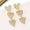 Brincos de menina bonita populares transfronteiriços design brincos personalidade menina retrô conjunto de três peças brincos adoráveis brincos para mulheres