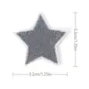Pegatinas de tela con forma de estrella de cinco puntas en color, venta al por mayor, accesorios para ropa, zapatos y sombreros, parches bordados, pegatinas de tela, sellos de bordado por computadora.
