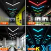 Luminaria LED con Forma de Flecha en V Creativa Especial Forma Salón de Billar KTV Pasillo Gimnasio Cafetería de Internet Lámpara Colgante Industrial