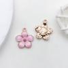 1 Gota rosa aceite DIY accesorios de joyería hechos a mano aleación colgante pequeño aretes aretes colgante de collar material