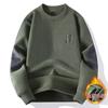 Suéter Masculino de Lã 2024 Top Quente Roupas Outono e Inverno Lã Dupla Face Espessura Manga Longa Camiseta Base Jaqueta para Homens